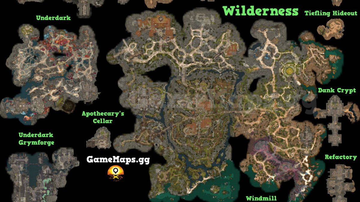 Wilderness Map Act 1 for Baldur's Gate 3 (BG3) - Game Maps